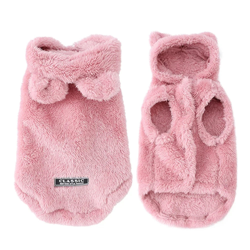 The Teddy Hoodie in Blush Pink